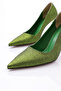 Women's Pointed Toe Heeled Shoes Green Toro 210635910 - 4