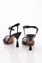 Black Patent Leather Ankle Strap Women's Heeled Shoes - 7923785 - 3