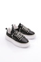 Women's Stone Rope Lace-Up Thick Sole Sneakers Black Parachute White 35662682 - 2