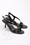 2421 Women's Side Stone Decorated Heeled Evening Dress Shoes - 2