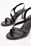 2421 Women's Side Stone Decorated Heeled Evening Dress Shoes - 4