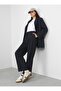Straight Fit Fabric Trousers with Pleated Detail - Navy Blue - Benin - 7
