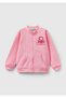 Pink Logo Printed Girl's Sweatshirt