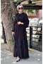 Nurcan Çetin Black Abaya Set - 7656N