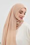 شال شيفون عملي يمكن ارتداؤه بدون إبر، لون بني حليبي، PS-11 - 6