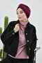 Winter Bonnet with Front Belt Detail,B-68Rb,Burgundy - 6