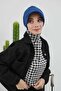 Winter Hat with Visor, B-73Rb, Dark Blue - 2