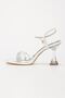Vegas Series Stylish Transparent Heeled Stoned Women's Evening Dress Shoes - 5