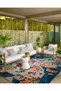 Paris Collection Floral Pink Roses and Deer Patterned Modern Decorative Carpet 104 - 2