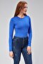 Cobalt Blue Lined Long Sleeve Snap Body - 6