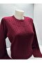 EMBOSSED PATTERNED STONE DETAILED REGULAR SIZE KNITWEAR WOMEN'S MOTHER SWEATER - 2