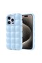 iPhone 15 Pro Case Glossy Flexible Silicone Zore Dom Dom Cover - Blue