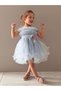 Girl's Tutu Vena Dress Mnk285 Blue - 2