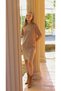 Mink Half Throat Short Sleeve Suede Dress 3013A - 3