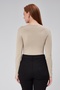 Beige Lined Long Sleeve Snap Body - 7