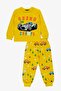 Printed Two-Thread Men's Pajama Set Mnk0603 Dark Yellow