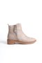 Women's Victor Beige Suede Zipper Detailed Short Ankle Boots - 5