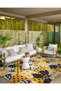 Paris Collection Yellow Themed Butterfly Patterned Creative Modern Decorative Carpet 107 - 2