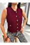 Zero Sleeve Buttoned Knitwear Vest - 3