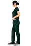 Twin Flex Dark Green Stretch Fabric Thin Doctor Scrubs And Nurse Scrubs Set - 5