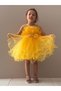 Girl's Tutu Vena Dress Mnk285 Yellow - 7