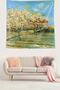 Fruit Flowers Orchard In Blossom Van Gogh Stain Resistant Fabric Wall Cloth Wall Carpet Tapestry - 2