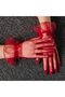 Short Size Stretch Fabric Lace Adult Tulle Gloves Red Color (4940) - 4