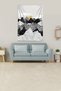 White Sunrise Sunset Stain Resistant Velvet Fabric Wall Cloth Wall Carpet Tapestry - 2