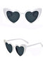White Color Heart Shaped Party Glasses 15X5 cm (4940)
