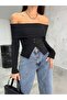 Women's Ottoman Fabric Madonna Collar Buttoned Blouse - 8