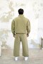 Soft Green Cozy Basic Half Zipper Oversize Sweatshirt - 4