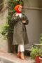 Belted Waist Plaid Inside Trench Coat