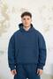 Navy Blue Cozy Basic Oversize Sweatshirt