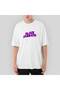 Black Sabbath Purple Text Oversize White T-Shirt