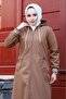 Rib Detailed Zippered Waterproof Full Length Long Trench Top Coat - 7