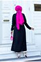Long Ferace Tunic with Buckle Detail on the Front and Hidden Buttons - 5