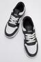Women's Lace-Up Sneakers WHITE BLACK - 5