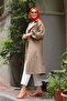 Belted Waist Plaid Inside Trench Coat - 4