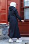 Armine Long Trench Coat with Front Pocket Detail - 7