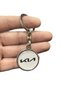 Kia Damla New Logo Metal Keychain Bidirectional (1 Pc)
