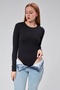 Black Lined Long Sleeve Snap Body - 3