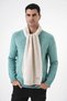 Men's Soft Textured and Knitted Detailed Knitwear Scarf Beige 25W4001 - 2