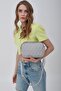 Gray Women's Multi-Compartment Quilted Crossbody Bag - 8