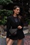 Black Women's Geometric Cover Bag - 6