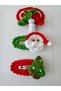 New Year Christmas Icons Handmade Set of 3 Hair Accessories Hair Clips (Suitable for All Ages)