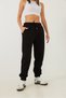 Women's Black Pocket Detailed Rubber Cuffed Sweatpants Mbhs011 60601011 - 5