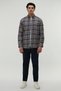 Men's Gray Plaid Regular Fit Long Sleeve Shirt - 2