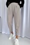 Balloon Pants with Elastic Back - Light Gray - 2