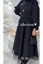 Black Evening Dress Top and Bottom Hijab Set - 2