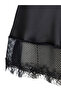 Lace Detailed Black Satin Nightgown - 4